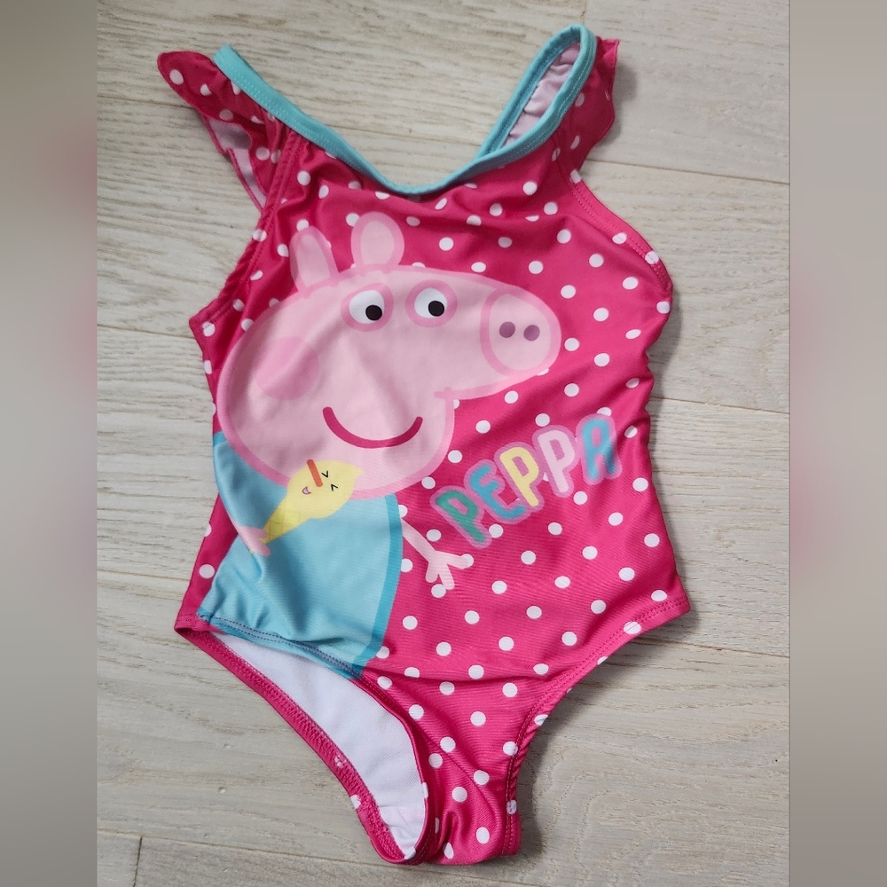 Girl's 5T Peppa Pig One Piece Swimsuit Bathing Suit